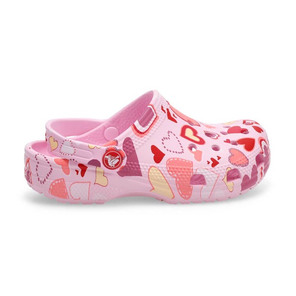 Sabot de confort CLASSIC EVA, lait rose/cœurs, enf
