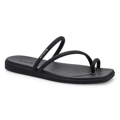 Lds Miami Toe Loop Sandal - Black