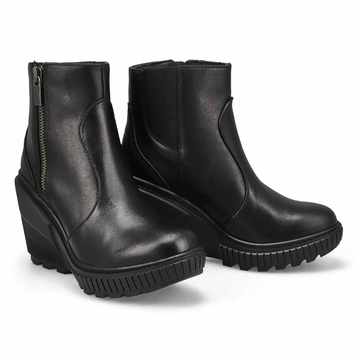Women's ONA Ave Zip Waterproof Wedge Boot - Black/