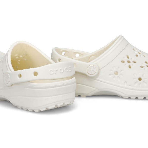 Women's Classic Floral Cut Out EVA Comfort Clog - Chalk