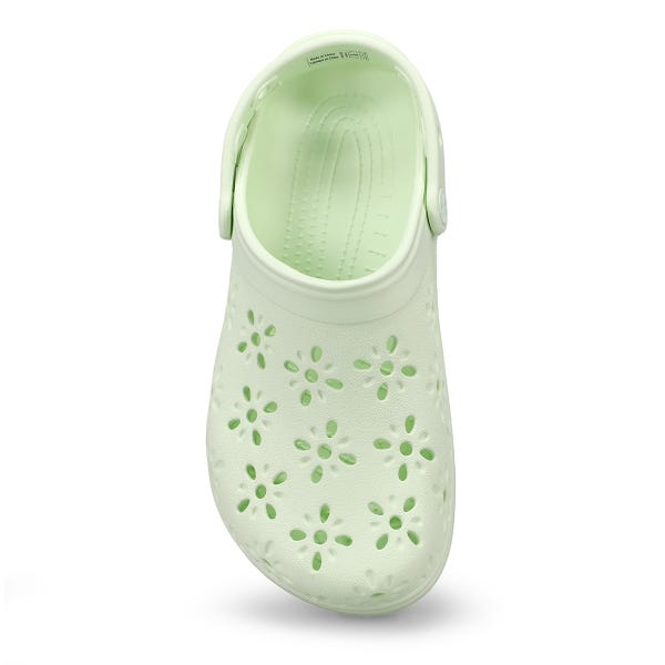 Women's  Classic Floral Cut Out EVA Comfort Clog - Jade Mint