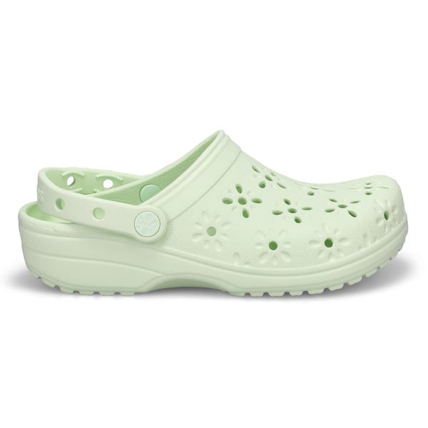 Women's  Classic Floral Cut Out EVA Comfort Clog - Jade Mint
