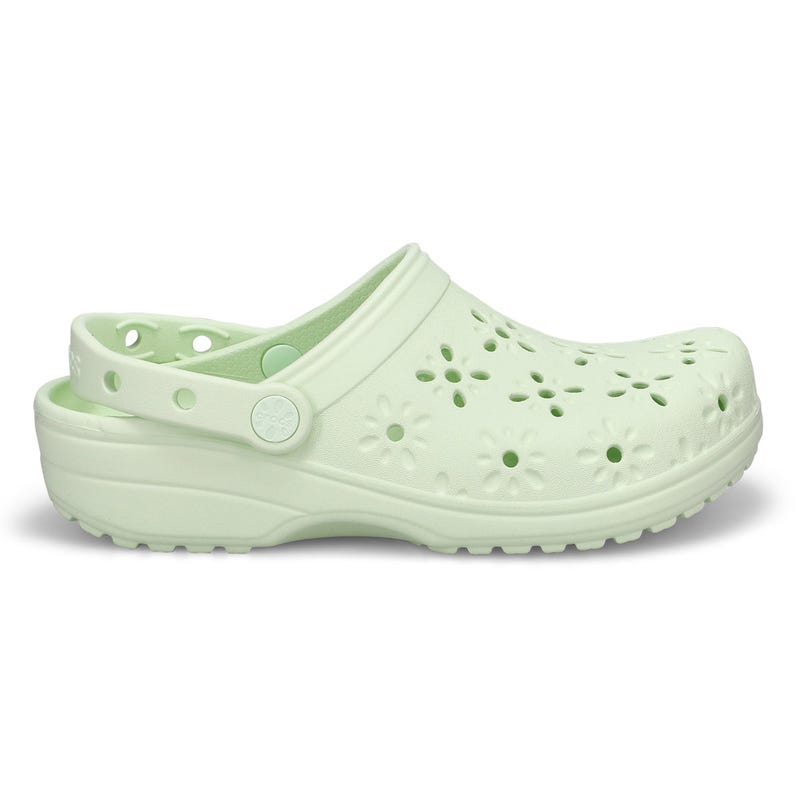 Women's  Classic Floral Cut Out EVA Comfort Clog - Jade Mint