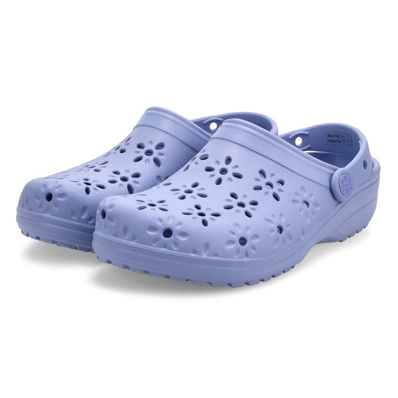 Women's Classic Floral Cut Out EVA Comfort Clog - Blue Haze