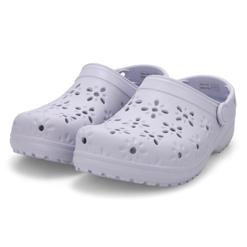 Women's  Classic Floral Cut Out EVA Comfort Clog - Purple Moon
