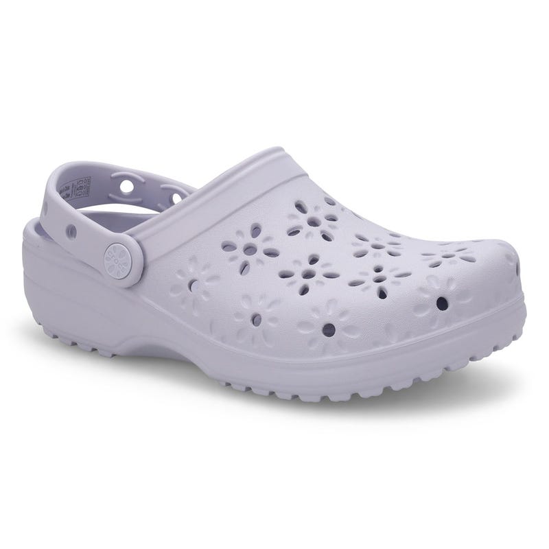 Women's  Classic Floral Cut Out EVA Comfort Clog - Purple Moon