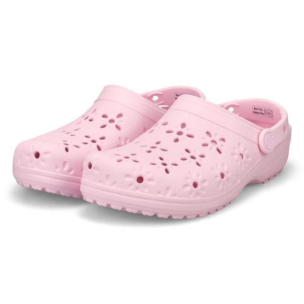 Women's  Classic Floral Cut Out EVA Comfort Clog - Pink Milk