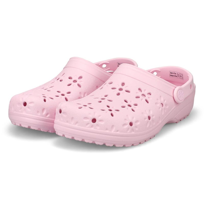 Women's  Classic Floral Cut Out EVA Comfort Clog - Pink Milk