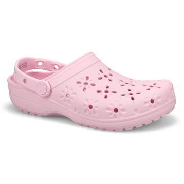Sabot de confort CLASSIC FLORAL CUT OUT EVA, lait 