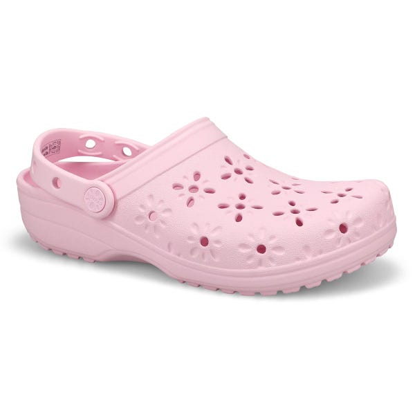 Women's  Classic Floral Cut Out EVA Comfort Clog - Pink Milk