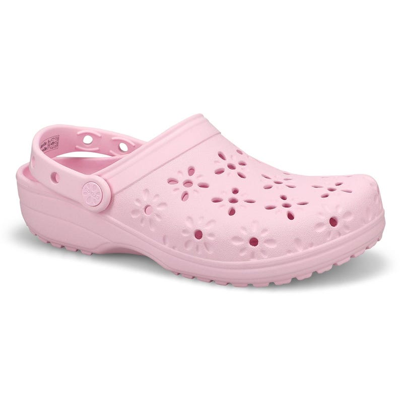Women's  Classic Floral Cut Out EVA Comfort Clog - Pink Milk