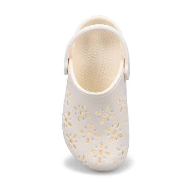 Kids' Classic Floral Cut Out EVA Comfort Clog - Chalk
