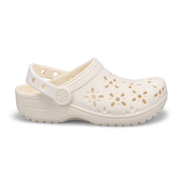 Kids' Classic Floral Cut Out EVA Comfort Clog - Chalk