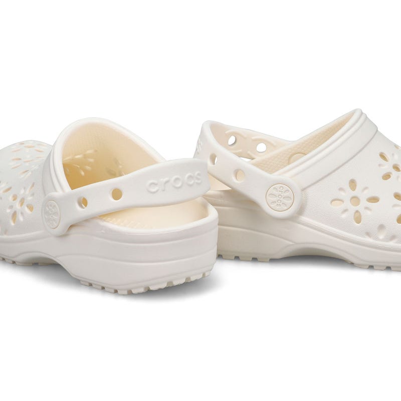 Kids' Classic Floral Cut Out EVA Comfort Clog - Chalk