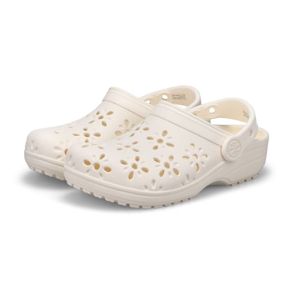 Kids' Classic Floral Cut Out EVA Comfort Clog - Chalk