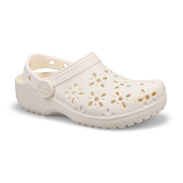Kids' Classic Floral Cut Out EVA Comfort Clog - Chalk