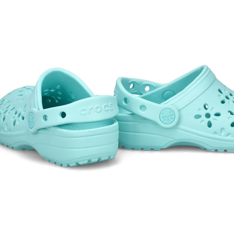 Kids'  Classic Floral Cut Out EVA Comfort Clog - Aquamarine