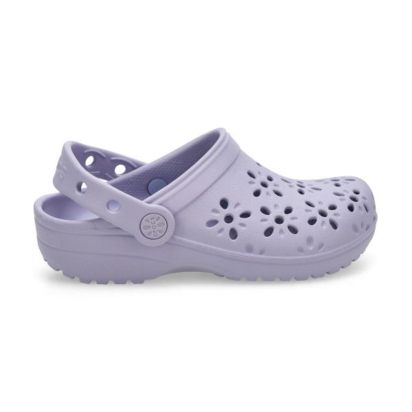 Kids' Classic Floral Cut Out EVA Comfort Clog - Purple Moon