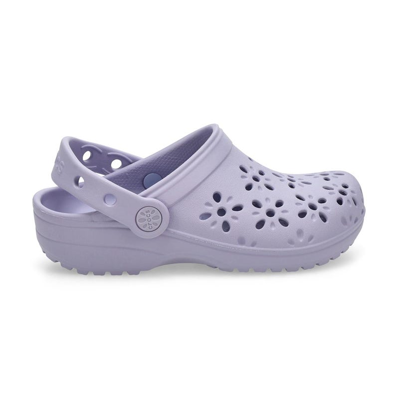 Kids' Classic Floral Cut Out EVA Comfort Clog - Purple Moon