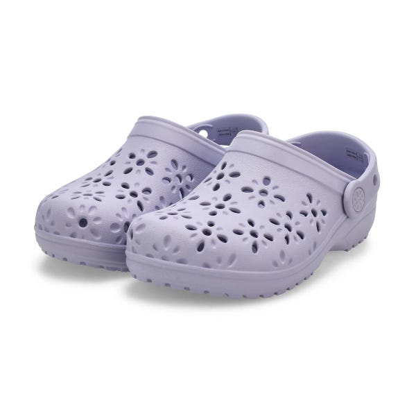 Kids' Classic Floral Cut Out EVA Comfort Clog - Purple Moon