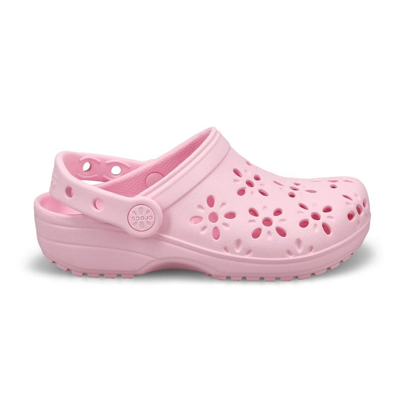 Kids' Classic Floral Cut Out EVA Comfort Clog - Pink Milk