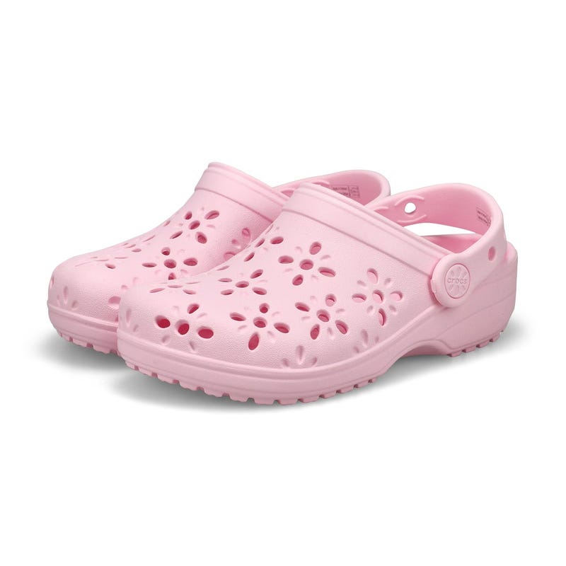 Kids' Classic Floral Cut Out EVA Comfort Clog - Pink Milk