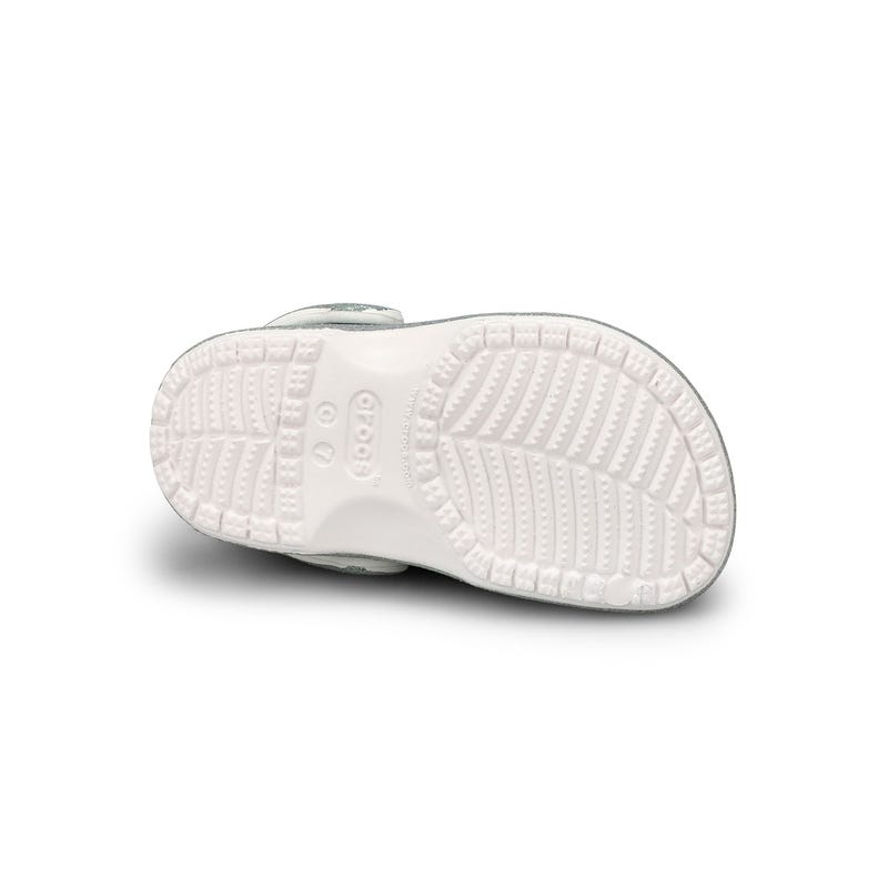 Sabot de confort CLASSIC IRIDESCENT GLITTER EVA, blanc, tout-petites
