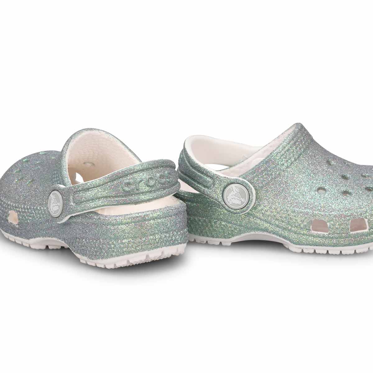 Infants' Classic Iridescent Glitter EVA Comfort Clog - White