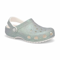 Sabot de confort CLASSIC IRIDESCENT GLITTER EVA, blanc, enfants