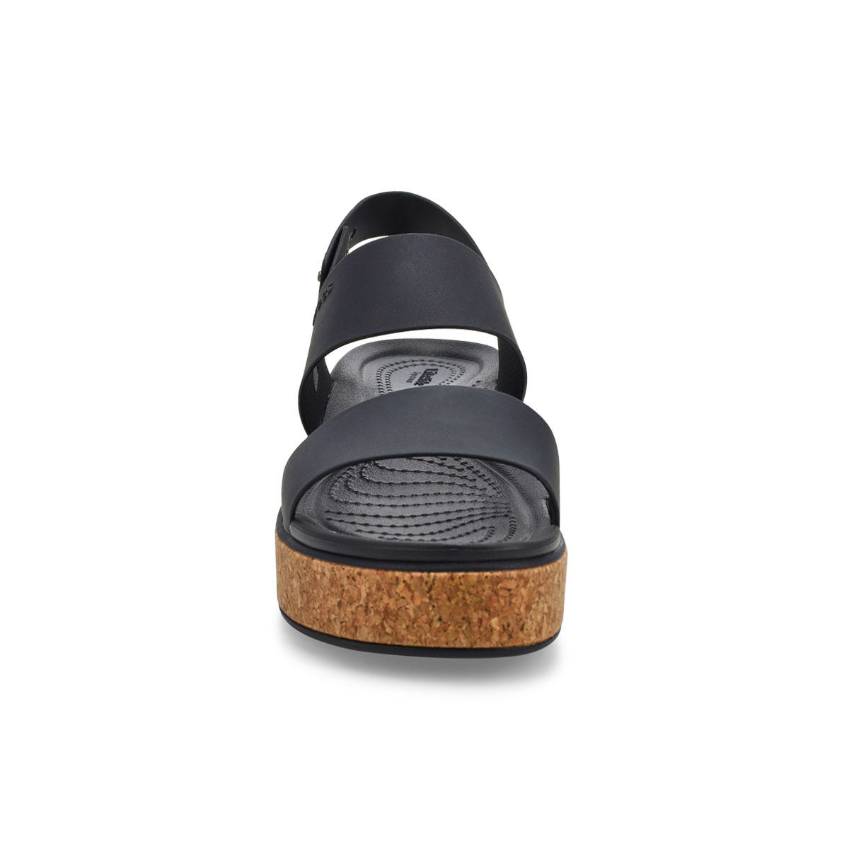 Sandale  talon compens BROOKLYN CORK LOW, noir,