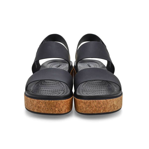 Women's  Brooklyn Cork Low Wedge Sandal - Black