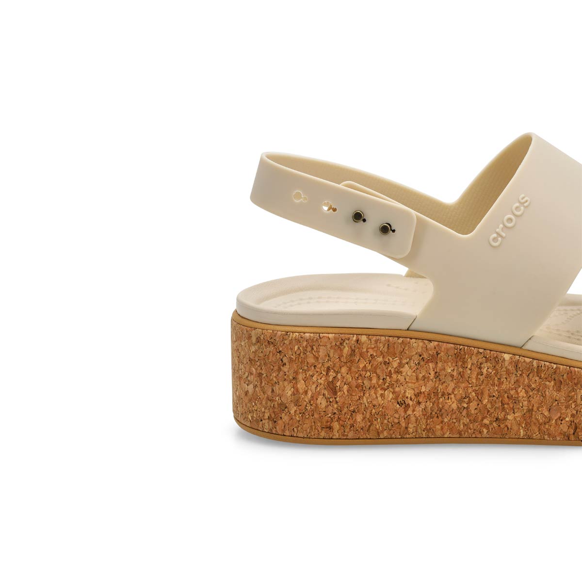 Sandale talon compens BROOKLYN CORK LOW, noir,