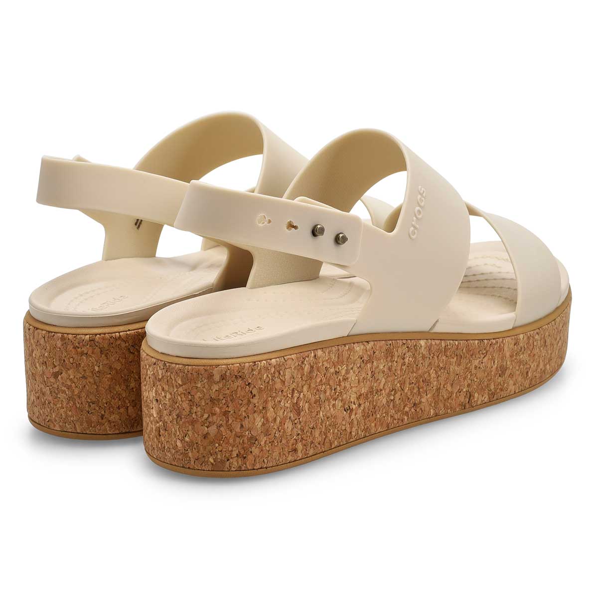 Sandale talon compens BROOKLYN CORK LOW, noir,