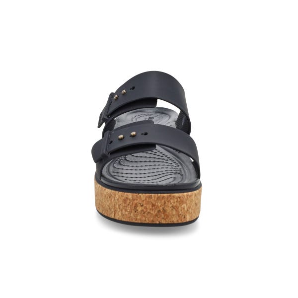 Sandale à plateforme BROOKLYN CORK BUCKLE, noir, femmes