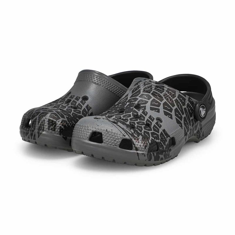 Sabot de confort CLASSIC TIRE PRINT EVA, gris ardoise, enfants