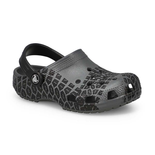 Sabot de confort CLASSIC TIRE PRINT EVA, gris ardoise, enfants