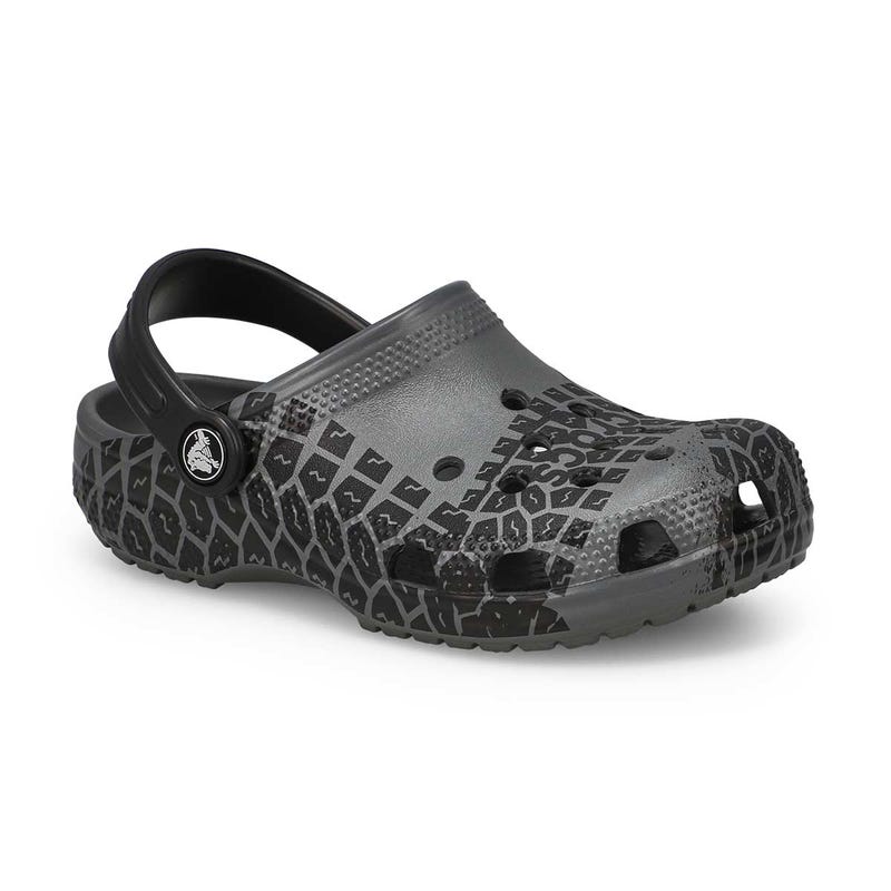 Sabot de confort CLASSIC TIRE PRINT EVA, gris ardoise, enfants