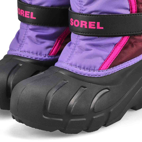 Botte d'hiver à enfiler FLURRY, dahlia violet/pourpre, filles