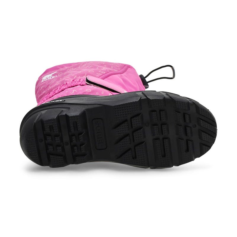 Botte d'hiver à enfiler FLURRY, orchidée/noir, filles