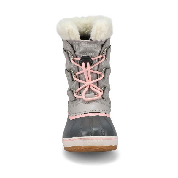 Girls'  Yoot Pac Nylon Waterproof Winter Boot - Dove/Gum