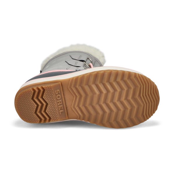 Girls'  Yoot Pac Nylon Waterproof Winter Boot - Dove/Gum