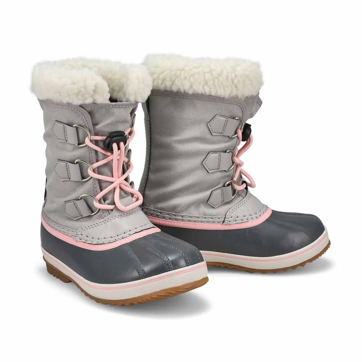 Girls'  Yoot Pac Nylon Waterproof Winter Boot - Dove/Gum