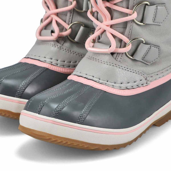 Girls'  Yoot Pac Nylon Waterproof Winter Boot - Dove/Gum