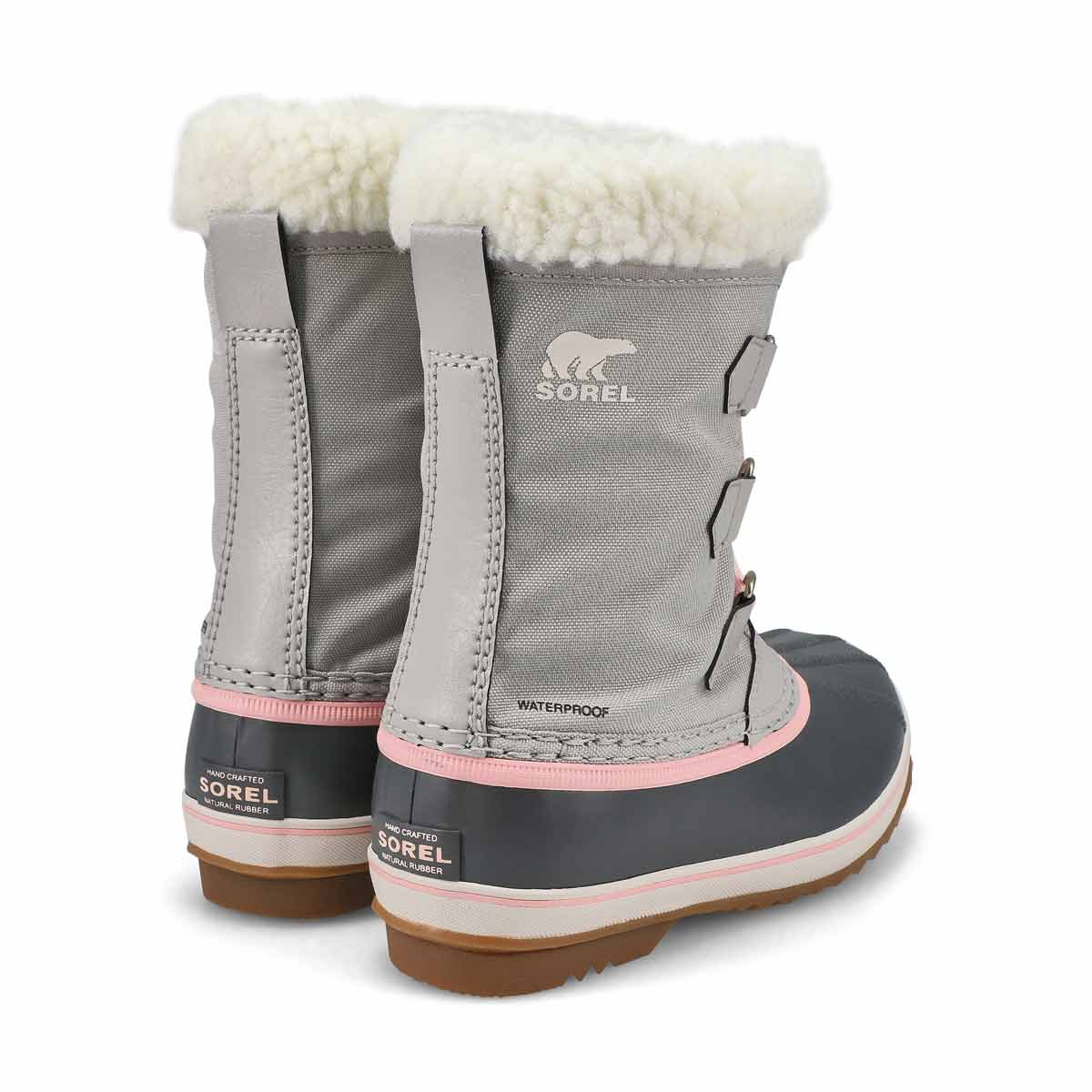 Girls'  Yoot Pac Nylon Waterproof Winter Boot - Dove/Gum