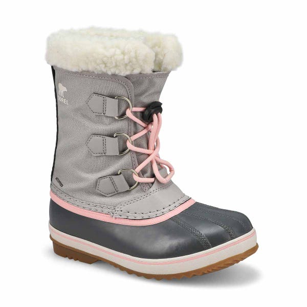 Girls'  Yoot Pac Nylon Waterproof Winter Boot - Dove/Gum