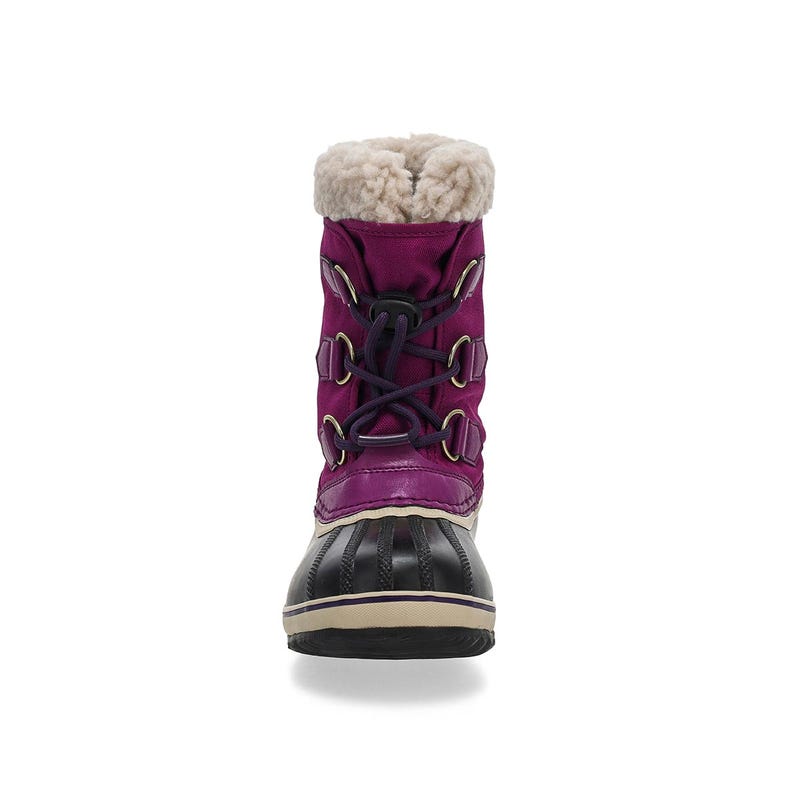 Girls'  Yoot Pac Nylon Waterproof Winter Boot - Dark Iris/ Plum