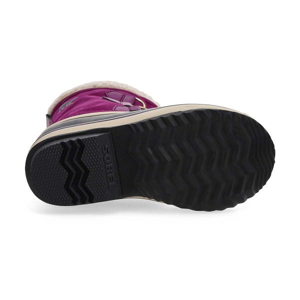 Girls'  Yoot Pac Nylon Waterproof Winter Boot - Dark Iris/ Plum