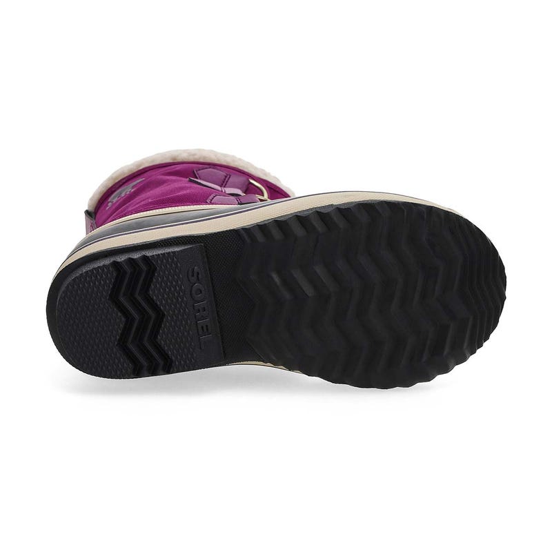 Girls'  Yoot Pac Nylon Waterproof Winter Boot - Dark Iris/ Plum