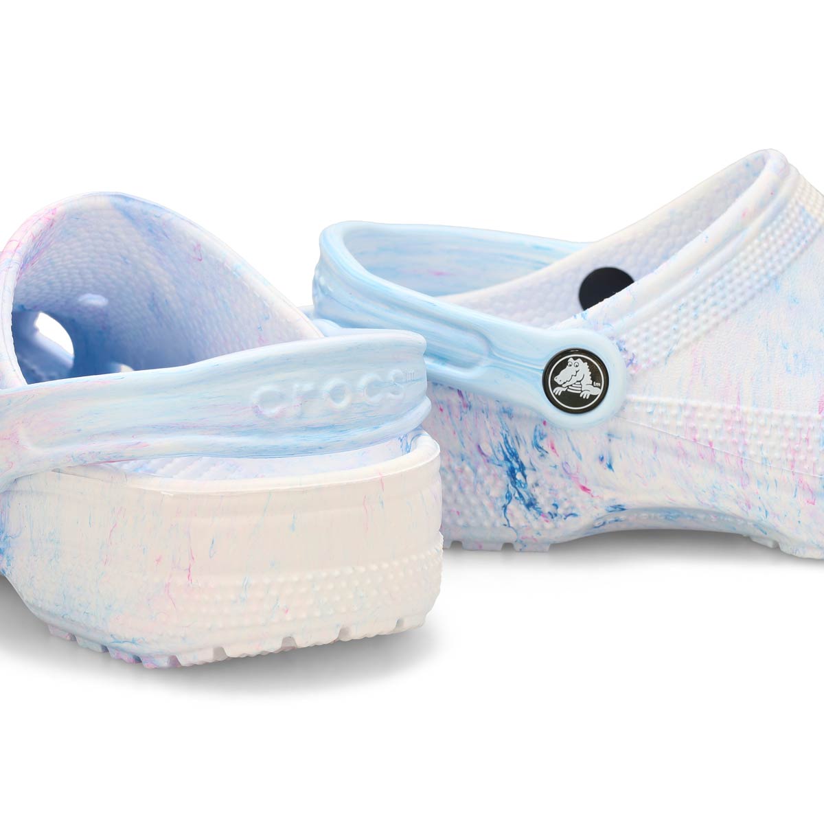 Women's Classic Watercolor Marbled Clog - Blue Multi