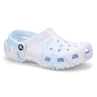 Women's Classic Watercolor Marbled Clog - Blue Multi
